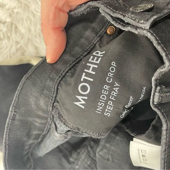 Mother The Insider Crop Step Fray Guilty Racer Stripe Jeans - Picture 12 of 14